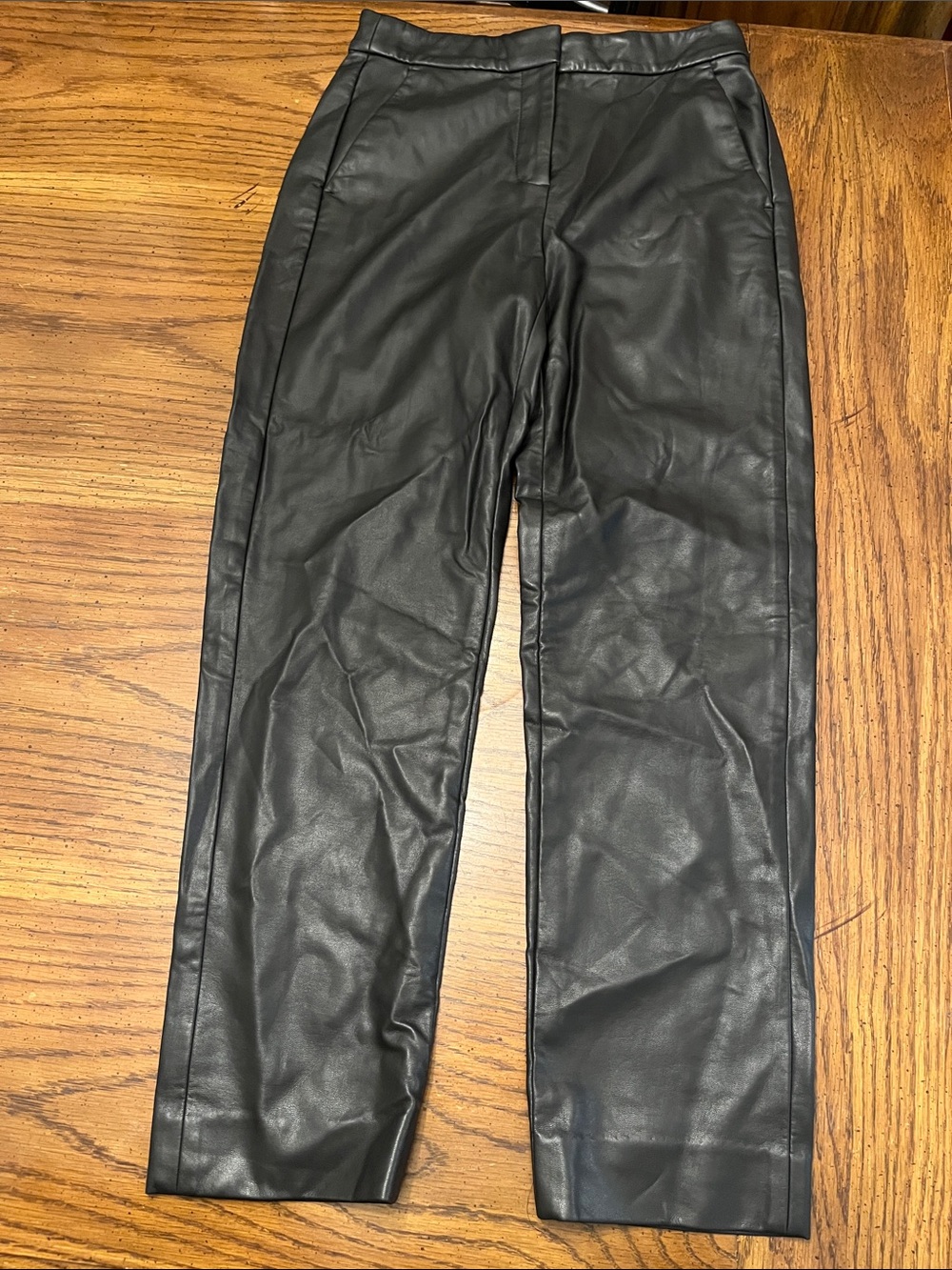 J. Crew Kate straight-leg pant in faux leather, size 0